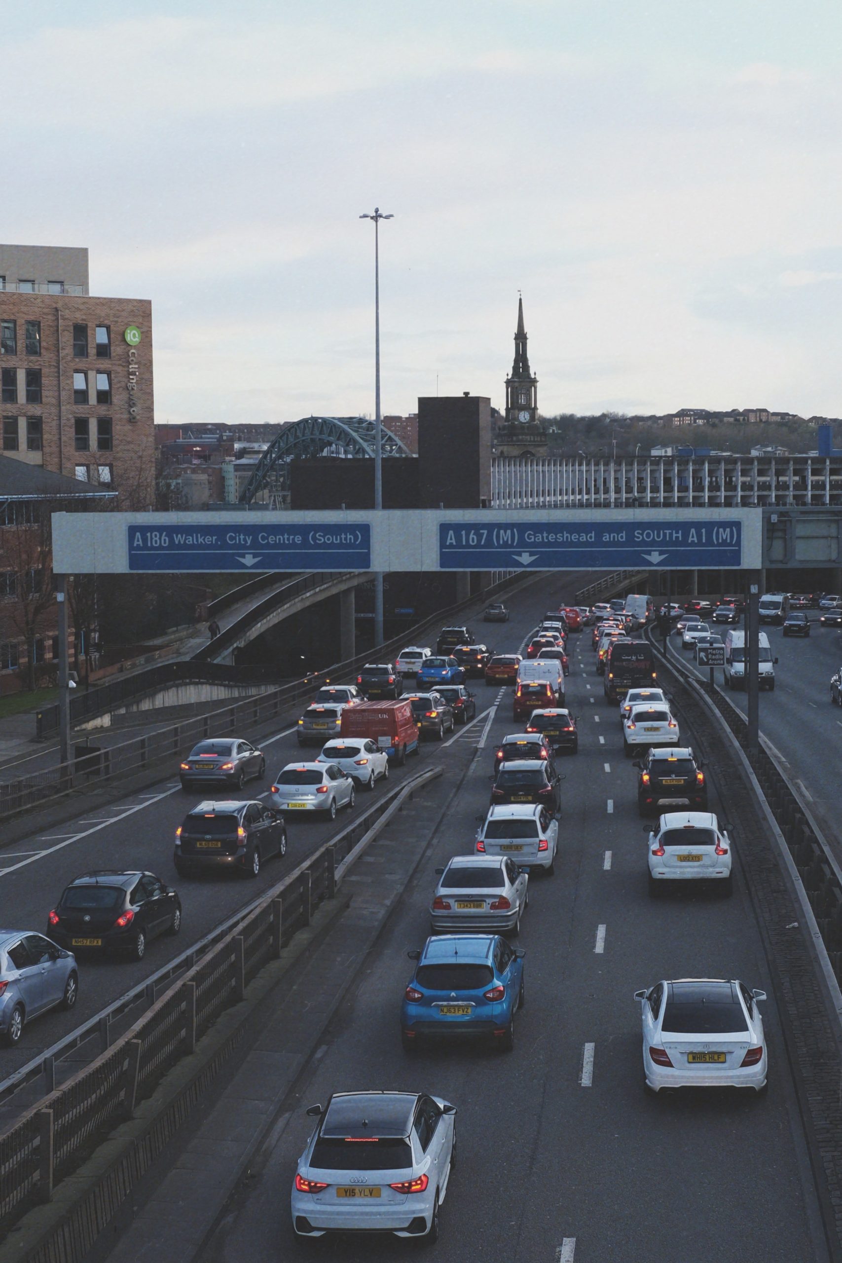 traffic jam now more cars are back on the road
